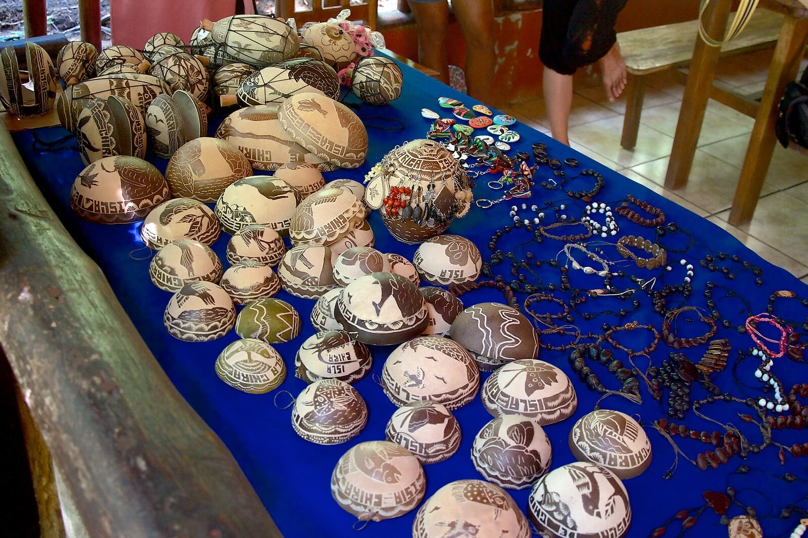 Selbst produzierte Souvenirs in der Frauenkooperative auf der Insel Chira - Lupe Reisen